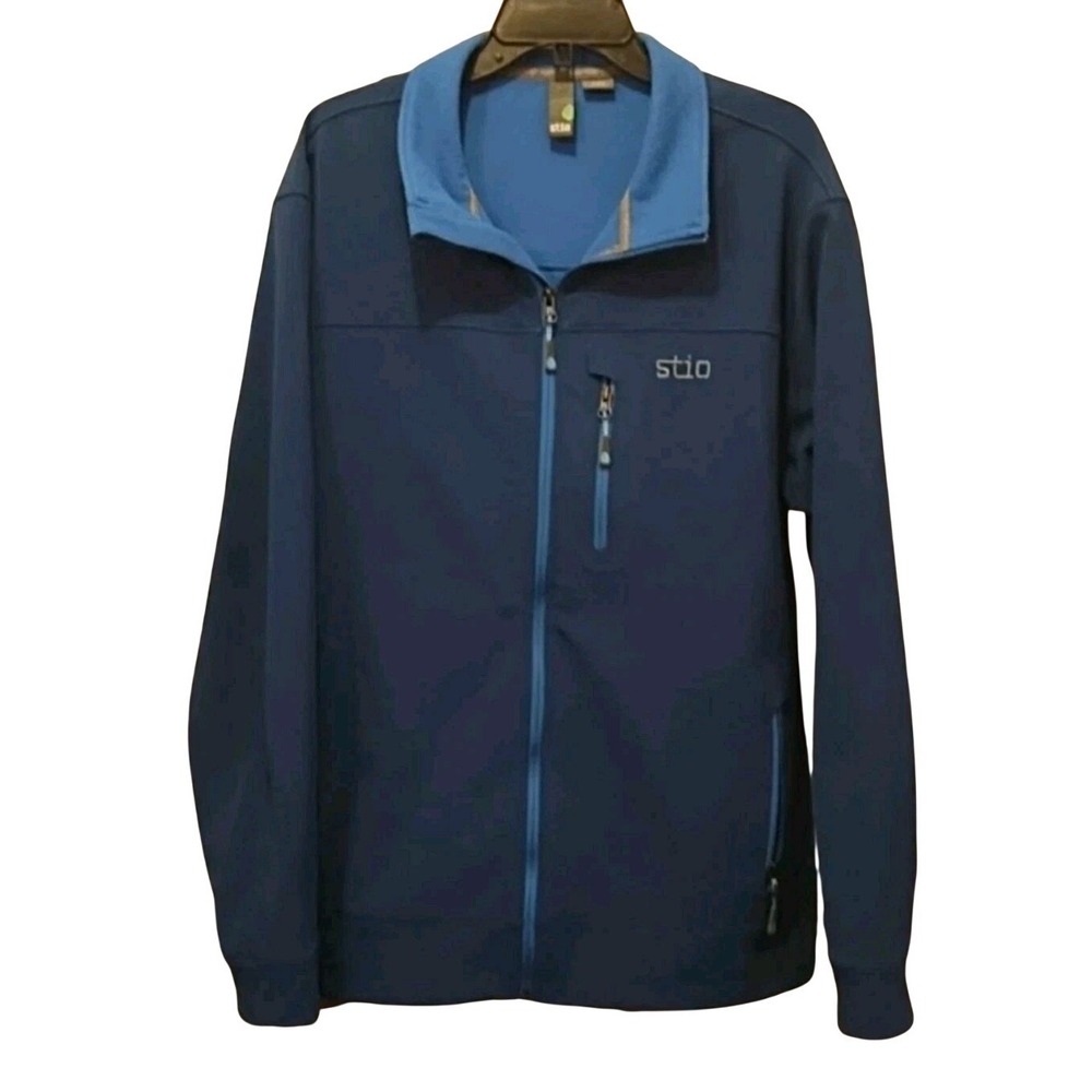 STIO Softshell Vescent Jacket Men's XXL Outdoor Hiking Fleece gorpcore Navy blue